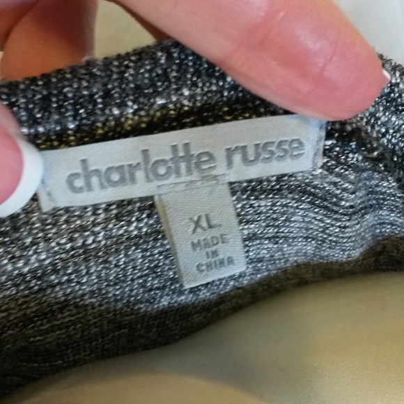 Charlotte Russe Heather Gray T-shirt - Picture 3 of 3